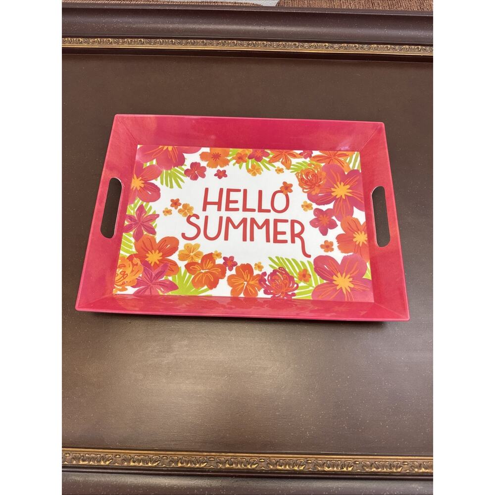Celebrate Summer Together ‘Hello Summer’ Floral Melamine Serving Tray